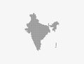 India, country, dotted map on white background. Vector illustration