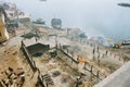 India, the cremation ghat.