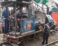 INDIA, DARJEELING. Historic Locomotive Mountaineer being serviced