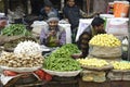 India Delhi market Vegetable seller
