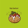 Raj kachori indian chaat or street food Royalty Free Stock Photo