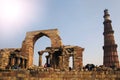 India, Delhi - the Tower of the Kctub Minar.