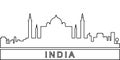 India detailed skyline icon. Element of Cities for mobile concept and web apps icon. Thin line icon for website design and