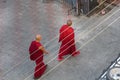 Two Buddhist monks Royalty Free Stock Photo