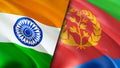 India and Eritrea flags. 3D Waving flag design. India Eritrea flag, picture, wallpaper. India vs Eritrea image,3D rendering. India