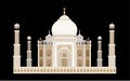 India famous temple with towers. flat style vector