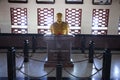 INDIA - FEBRUARY 09, 2014: gilded monument of Kamarajar in Kamarajar Mani Mantapa Monument in Kanyakumari, India