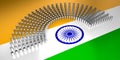 India flag - voting, parliamentary election concept - 3D illustration