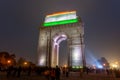 India Gate in Delhi at Night