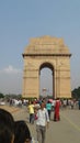 India gate in Delhi turist come to see the India gate. Royalty Free Stock Photo