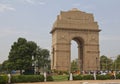 India Gate, famous landmark New Delhi with tourists