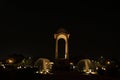 India Gate New Delhi India dark night view Royalty Free Stock Photo