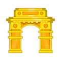 India Gate, New Delhi icon, cartoon style Royalty Free Stock Photo