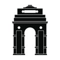 India Gate, New Delhi, India icon, simple style Royalty Free Stock Photo