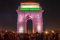 India gate during night at New Delhi,India