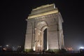 India gate night photo Royalty Free Stock Photo