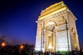 India Gate night view Royalty Free Stock Photo