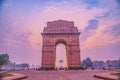 The India Gate is a war memorial located astride the Rajpath, on the eastern edge of the