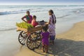 Corn seller on the beach Goa Royalty Free Stock Photo