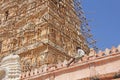 India, Hampi. February 1, 2018. The man restores Shiva Virupaksha Temple