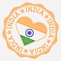 India heart flag logo.