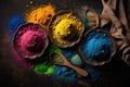 India Holi Festival Colors, Generative AI