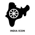 India icon vector isolated on white background, logo concept of Royalty Free Stock Photo