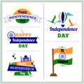 India independence day design template. India tricolor. Free Bird, Hot air balloon vectors