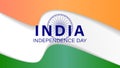 India independence day in wave flag paper cut style