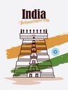 india independence lettering poster