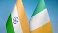 India and Ireland two flags