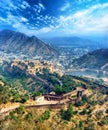 India Jaipur Amber fort in Rajasthan Royalty Free Stock Photo