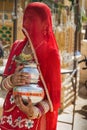 Muslim and Hindu girls with open and veiled faces on street