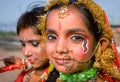 India, Jammu, 18.06.2011 Children depict Krishna and Radha in Jammu