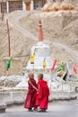 27.06.2011, India, Jammu and Kashmir state, ladakh, lamayuru monastery, Small monks of the monastery of Lamayuru. Ladakh