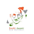 India-12 june:Vector illustration of Gandhi Jayanti background