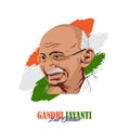 India-12 june:Vector illustration of Gandhi Jayanti background