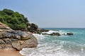 India, Kerala. Beach of the Indian ocean in sunny day