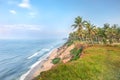 India, Kerala, Varkala beach cliff