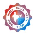 India low poly logo.