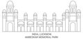 India, Lucknow, Ambedkar Memorial Park travel landmark vector illustration