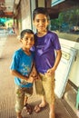 India, Maharashtra, Vengurla - March 20, 2017: Two indian boys on the street