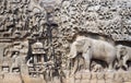 India - Mamallapuram - Arjunas Penance Royalty Free Stock Photo