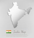 India map with shadow effect. Vector Royalty Free Stock Photo