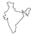 India map silhouette Royalty Free Stock Photo