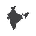 India map silhouette illustration Royalty Free Stock Photo