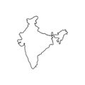 India map silhouette Royalty Free Stock Photo