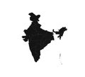 India Map, states border map. Vector illustration Royalty Free Stock Photo