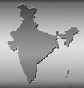 India Map, Wire drawing, Metal Royalty Free Stock Photo