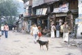 1977. India. Market street in Chamba.